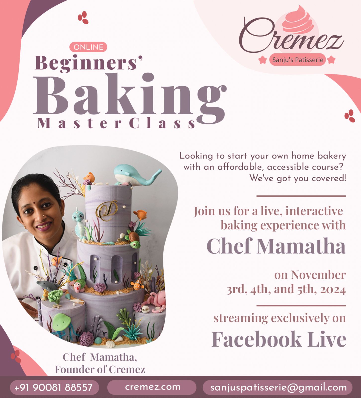 Baking Courses by Chef Mamatha!